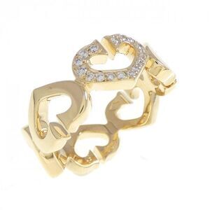 Cartier C Heart Au750 Diamond Ring Size 10